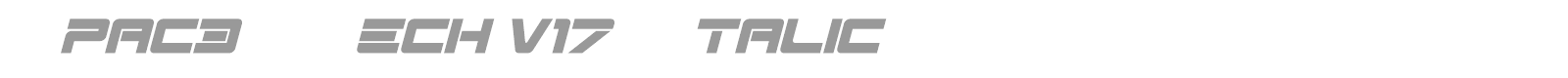 Spac3 - Tech v17 font preview